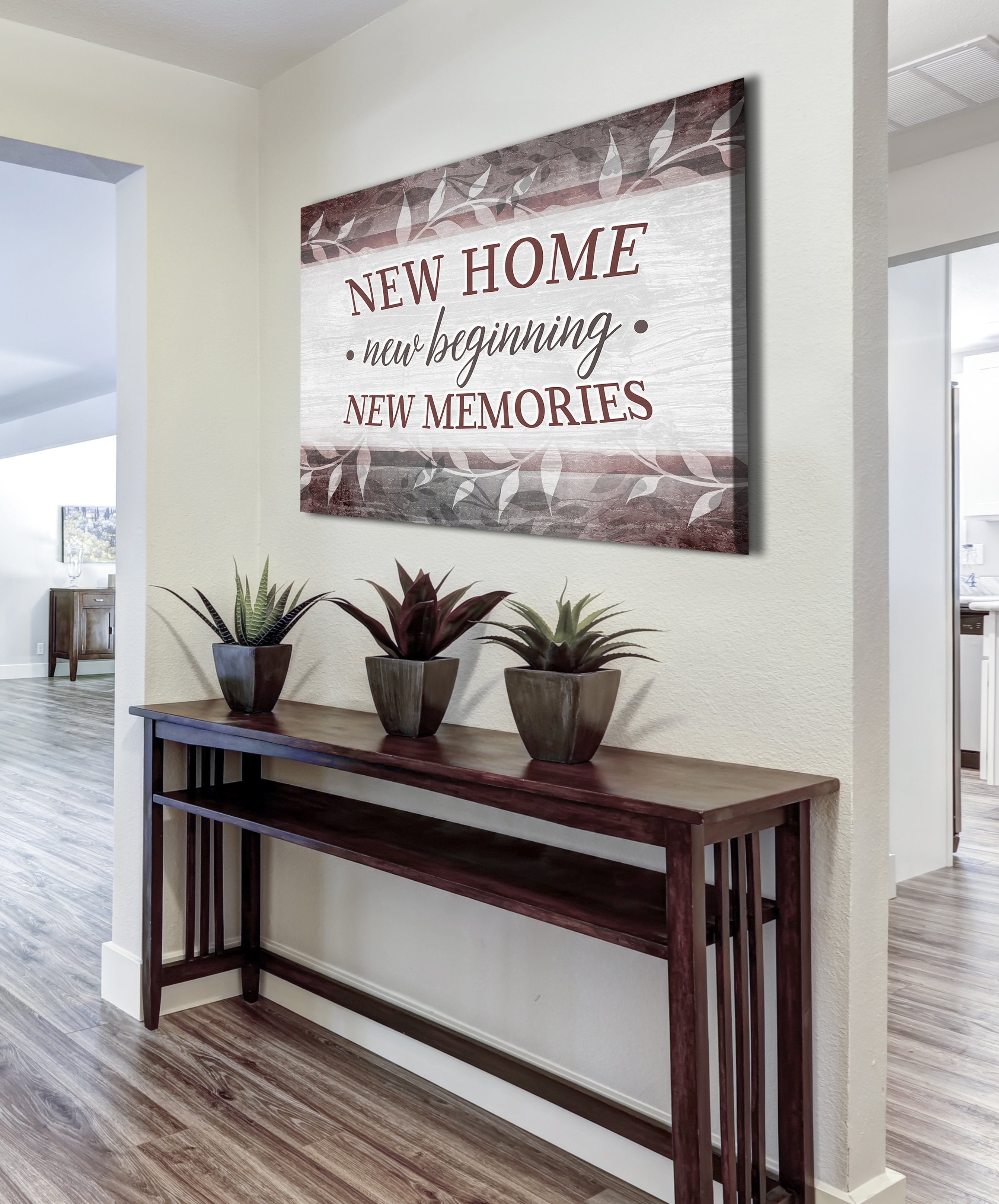 Exclusive Offer! New Home New Beginning V11 Wood Frame Wall Art, Ready To Hang