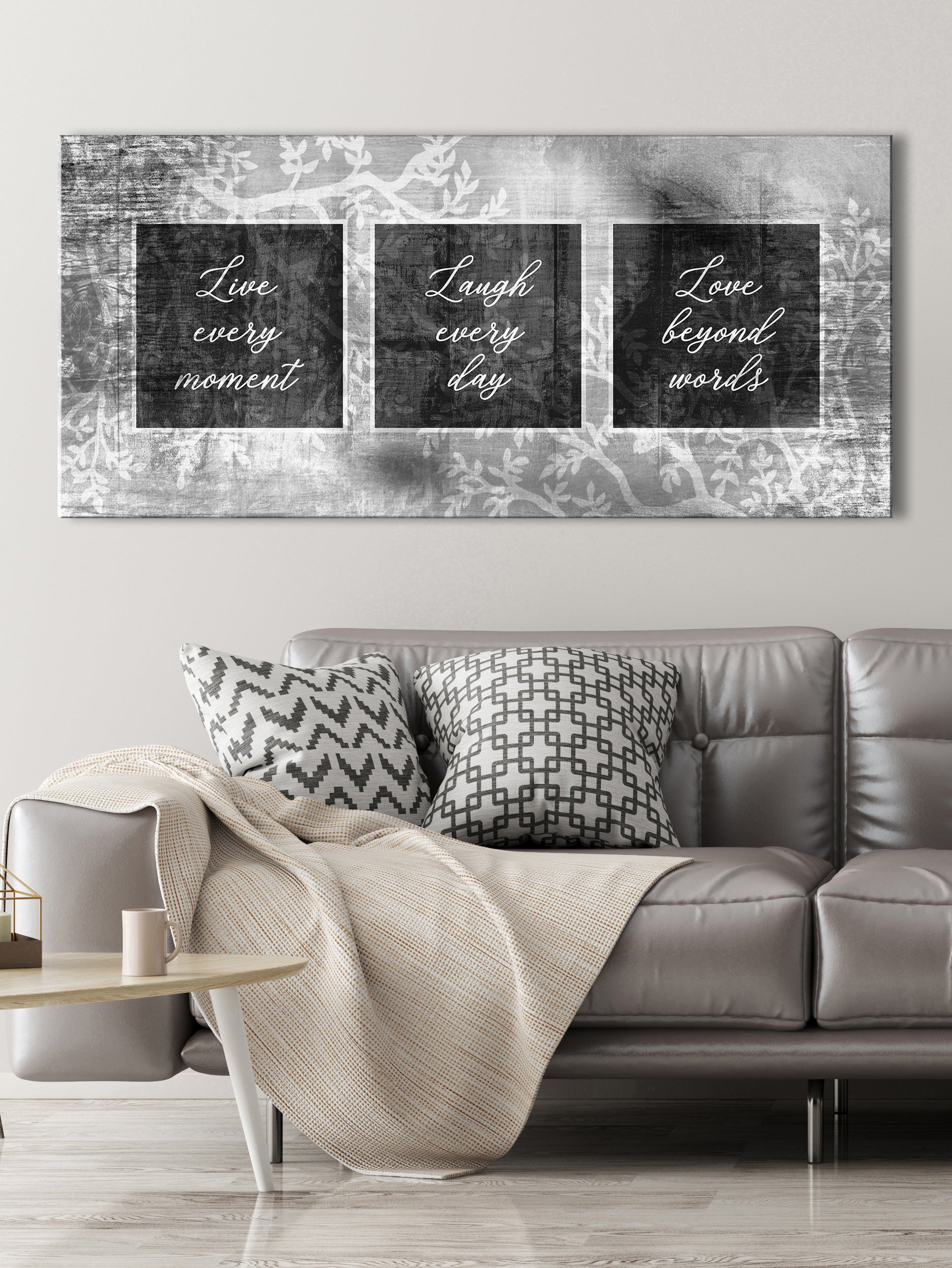 Exclusive! Home Wall Art - Live Every Moment V5 (Wood Frame, Ready To Hang)
