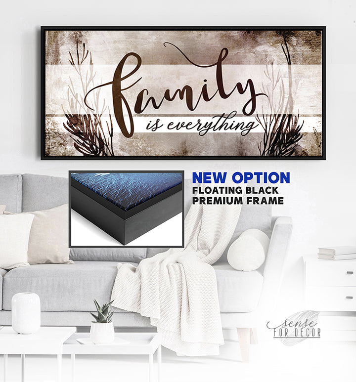 High - Quality Wood - Framed Family Wall Art: Family is Everything V13 (Ready to Hang)