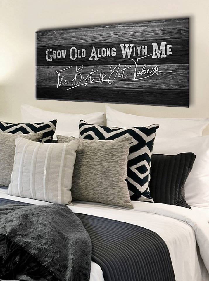 Couples Wall Art: Grow Old Together (Wood Frame, Ready to Hang) - Buy 2 Save 20%