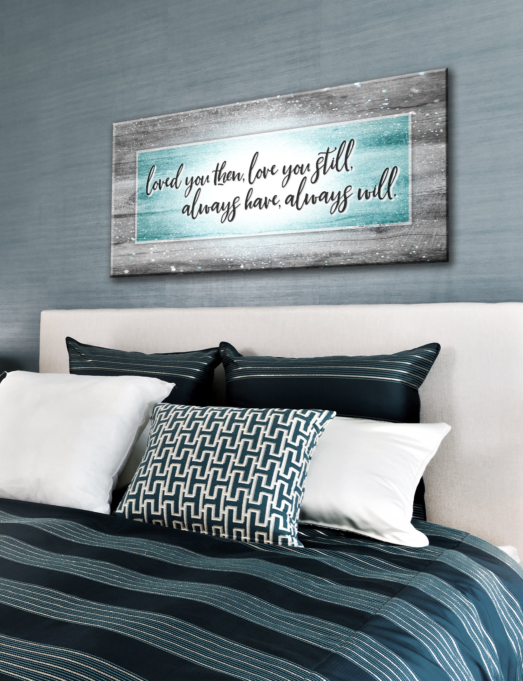 Hot Deal! Couples Wall Art: Loved You Then, Love You Still V6 (Ready-To-Hang Wood Frame)