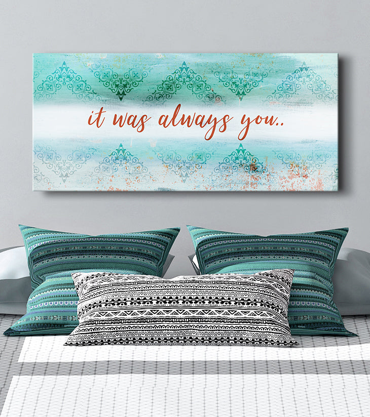 Hot Deal! Couples Wall Art 'It Was Always You' V9 with Wood Frame, Ready to Hang