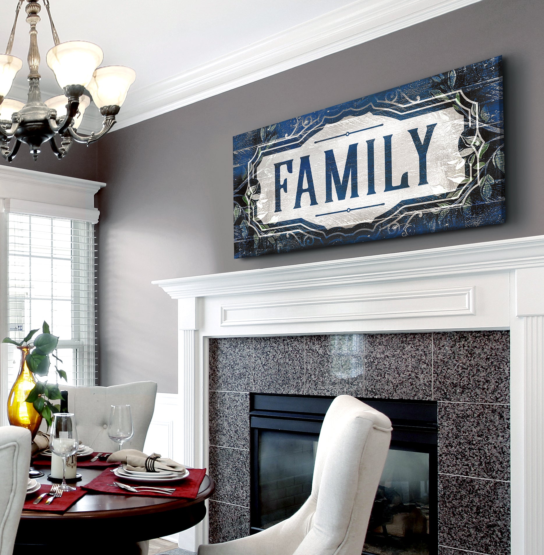 High - quality Family Word Sign in Wood Frame, Ready To Hang for Your Wall