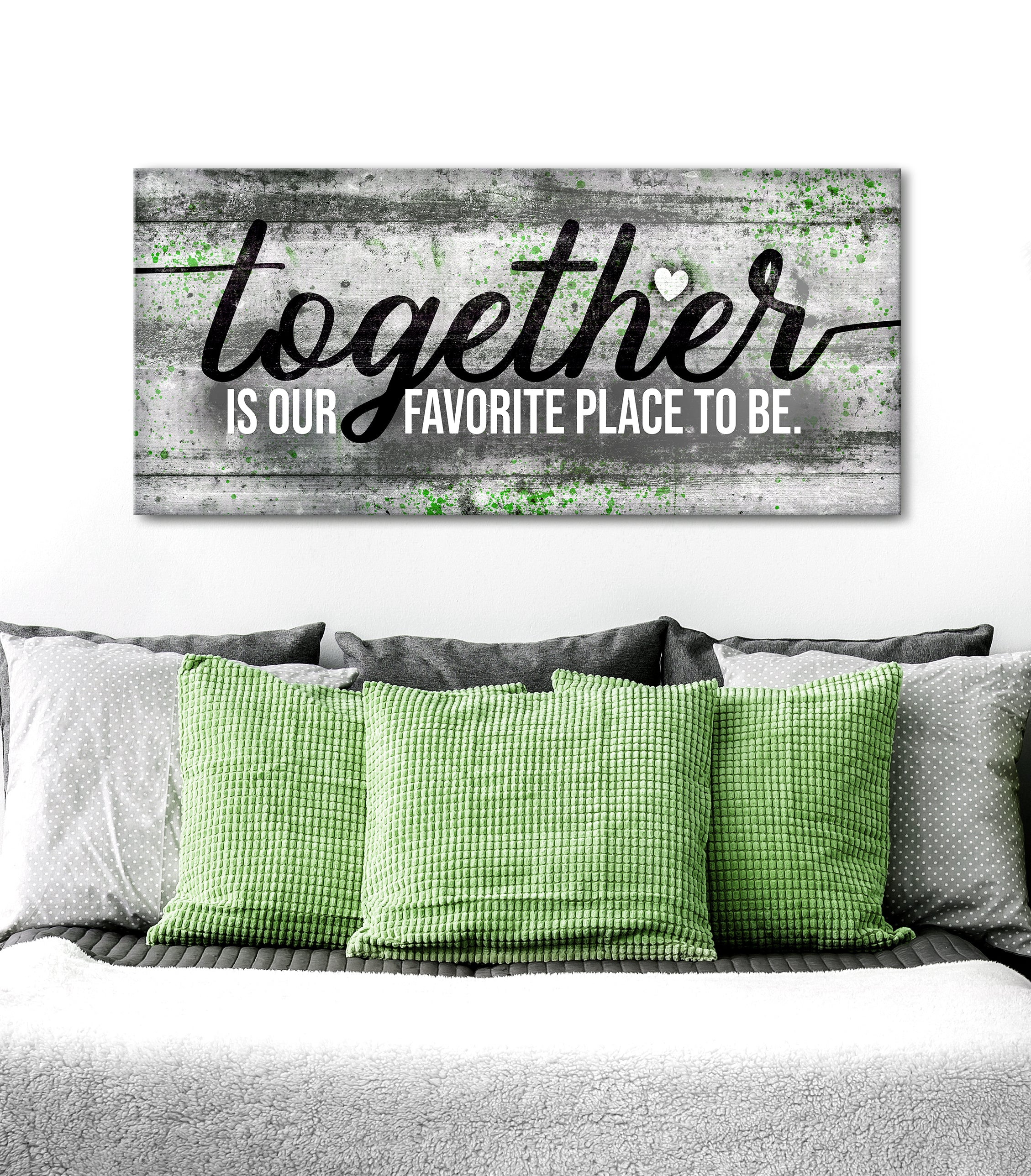 Hot Deal! High - Quality Couples Wall Art 'Together is Our Favorite Place to Be' with Wood Frame, Ready to Hang