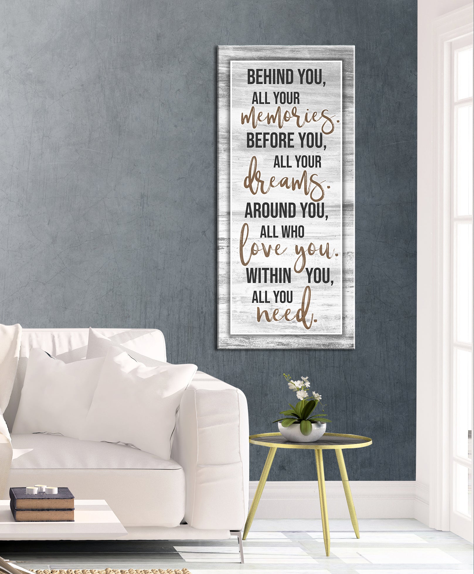 Ready-to-Hang Wood Framed Home Wall Art: Memories Behind You v2