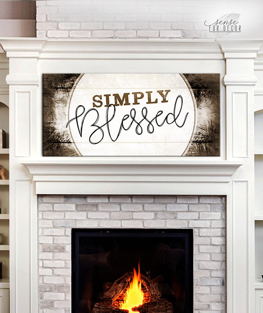 Hot Deal! Christian Simply Blessed V11 Wood Frame Wall Art (Ready To Hang)