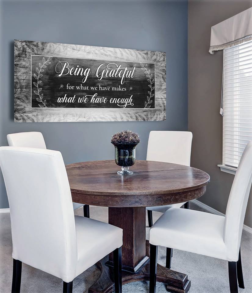Gratitude Wall Art V3 (Wood Frame, Ready to Hang) - Buy 2, Save 20%