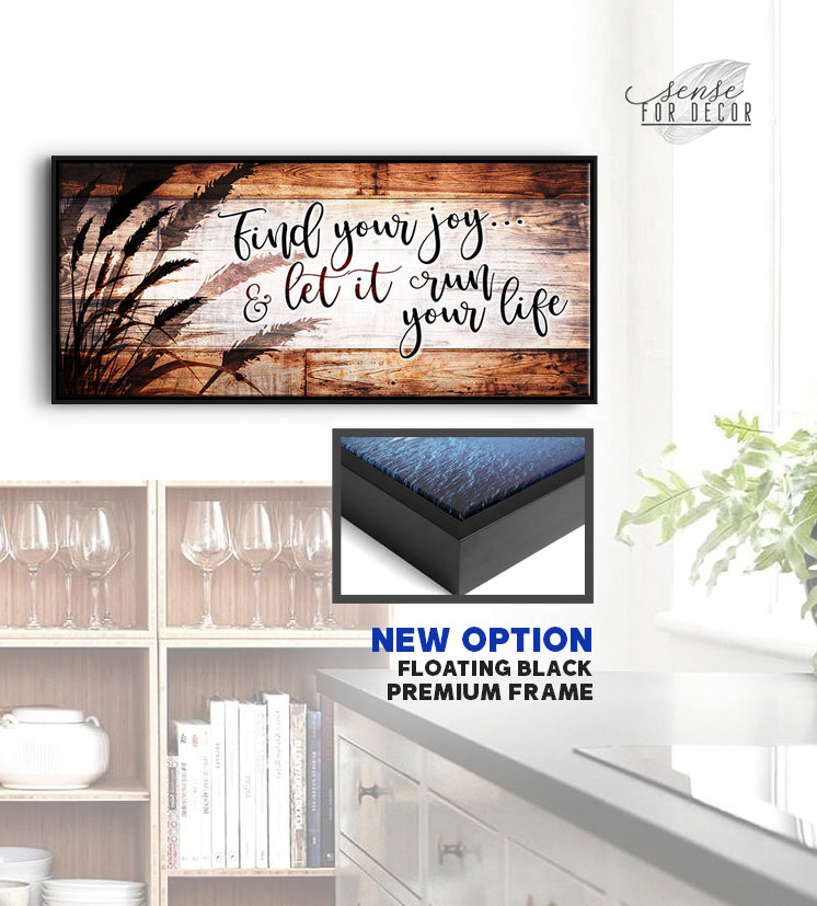 Inspire Wall Art with Wood Frame (Ready To Hang): Find Joy and Transform Your Life! Buy 2 Save 20%