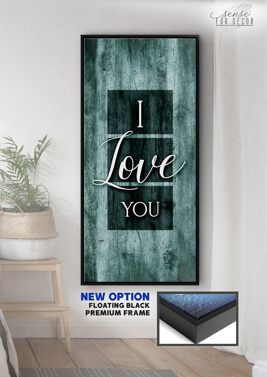 High - Quality Wood - Framed 'I Love You' Couples Wall Art Ready To Hang