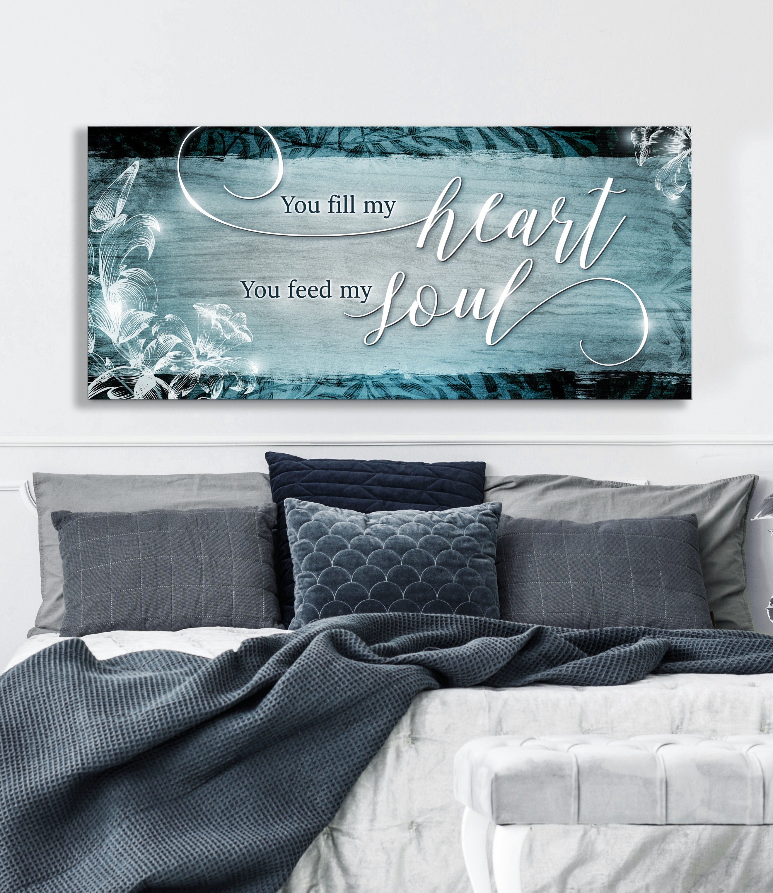 Hot Deal! Couples Wall Decor - 'You Fill My Heart' Wood Frame Ready-To-Hang Art
