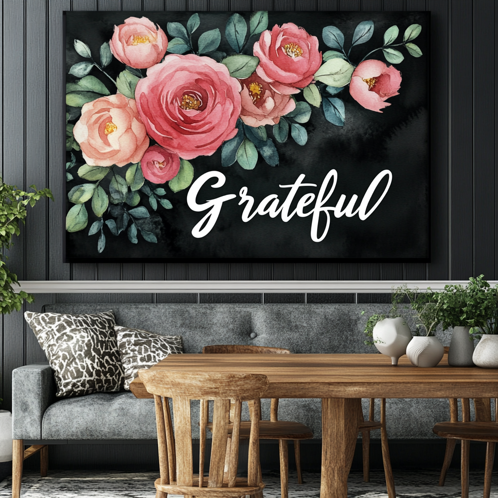 High - Quality Christian Wall Art: Grateful Sign Version 3