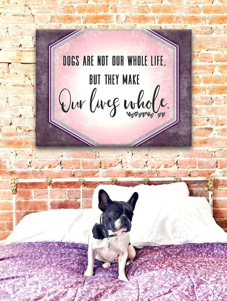 Ready-to-Hang Wood Frame Dog Pet Wall Art: Enrich Your Life with Canine Charm