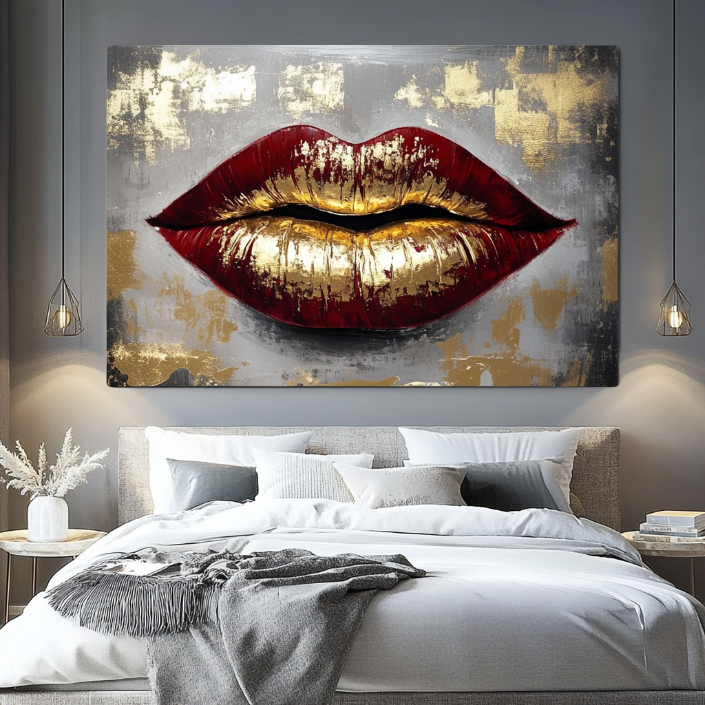 Glamorous Wall Art: Chic Lips Design for Your Home