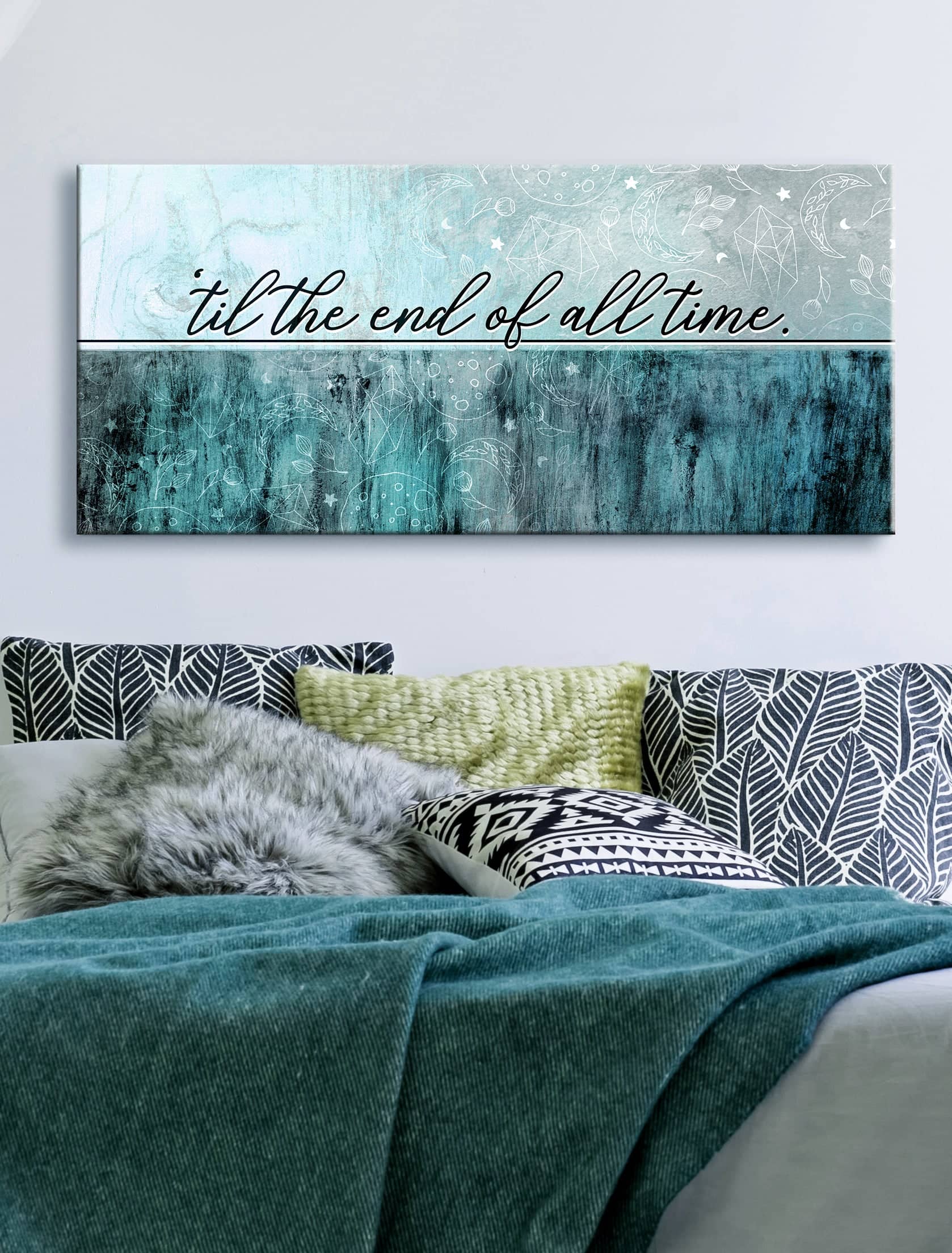Exclusive! Bedroom Wall Art - Til The End Of All Time (Wood Frame, Ready To Hang)