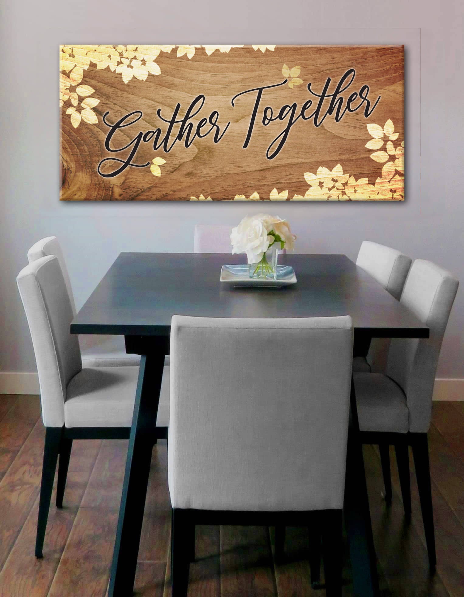 Ready-to-Hang Christian Wood Frame Wall Art: Gather Together