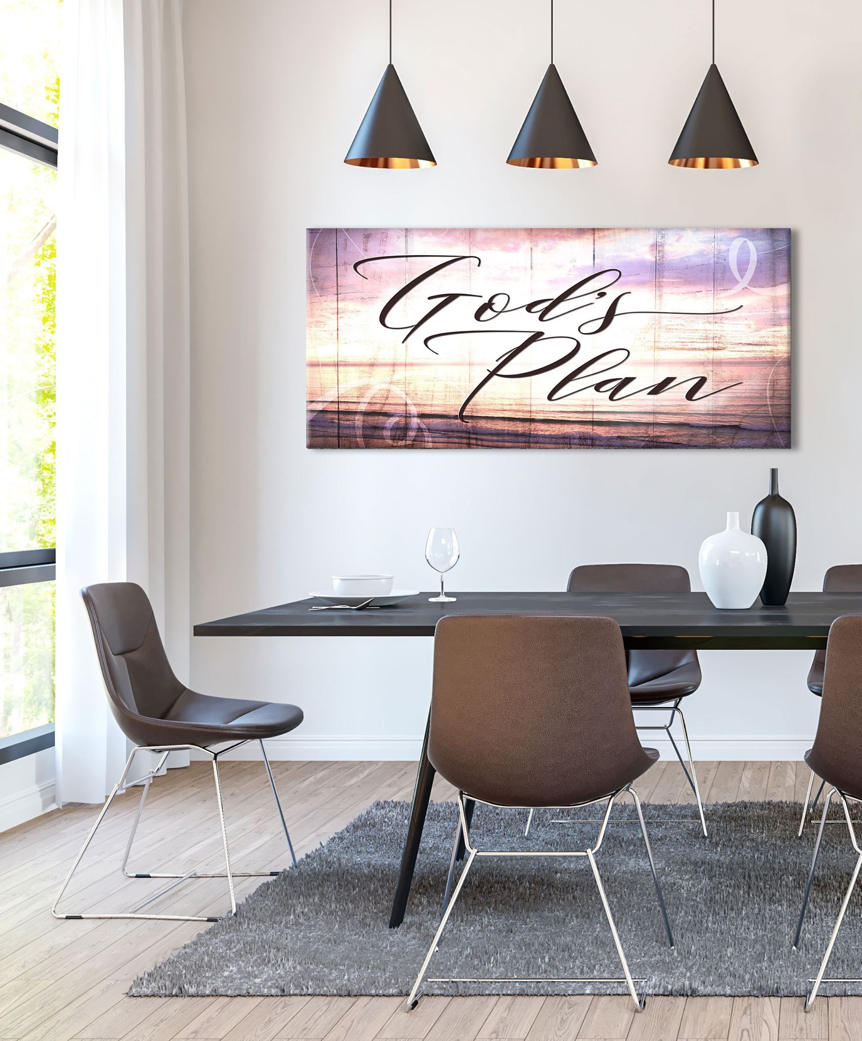 Christian Wall Art: 'God's Plan' in Wood Frame - Ready to Hang! Buy 2, Save 20%