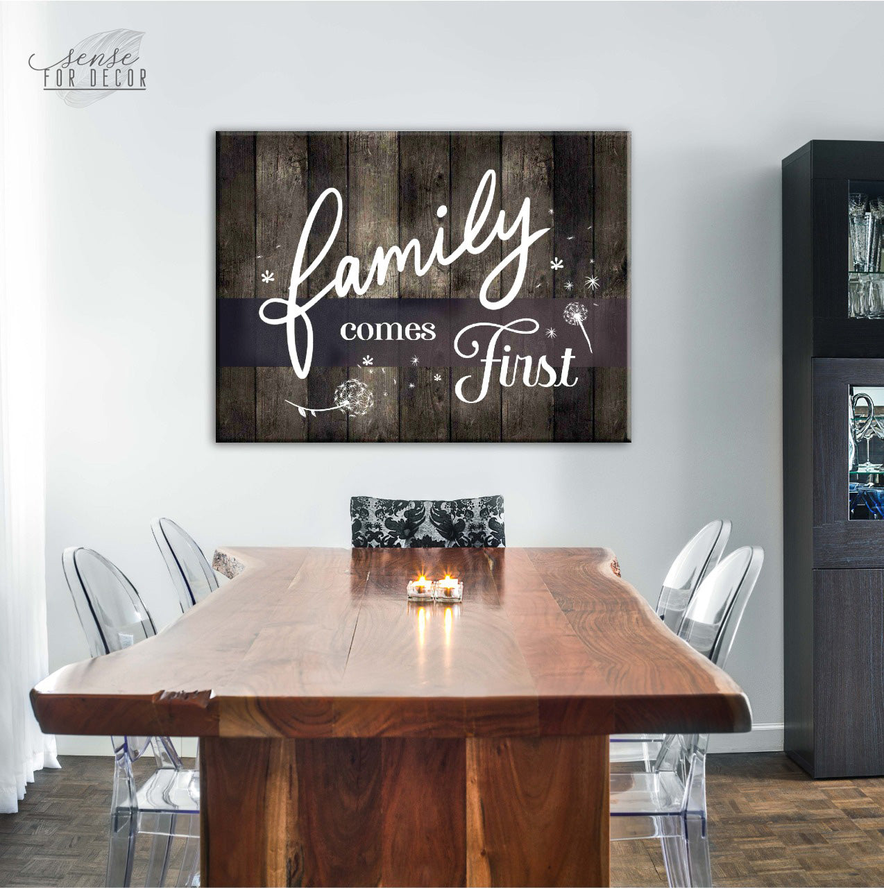 Family Wall Art: Family Comes First - Wood Frame, Ready to Hang! Buy 2, Save 20%