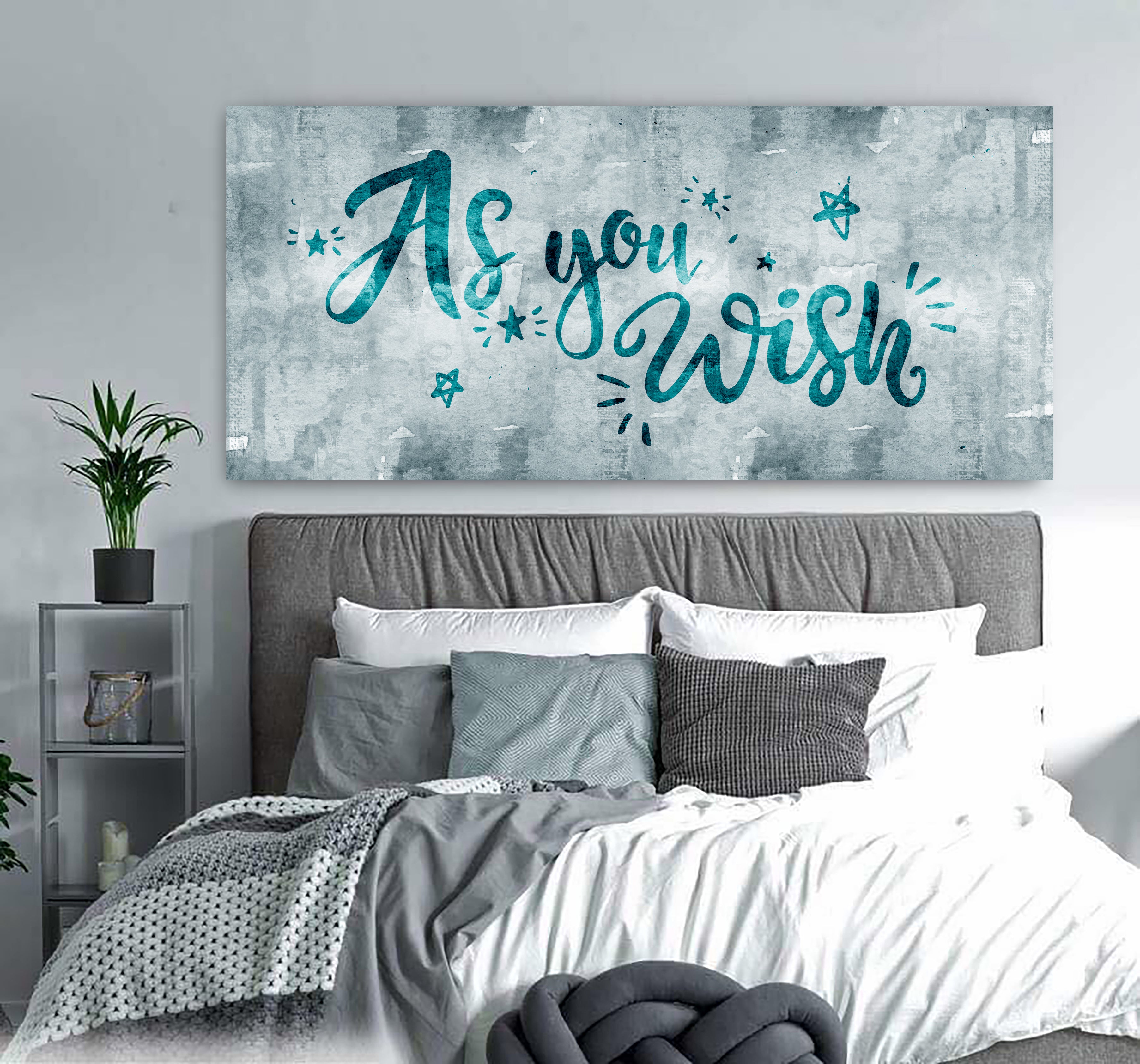 Hot! As You Wish Couples Wall Art with Wood Frame, Ready to Hang