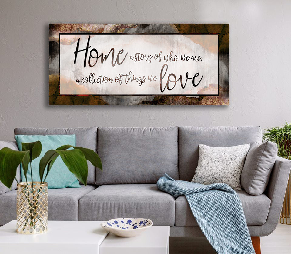 Ready-to-Hang Wood Frame Home Wall Art: Our Story V2
