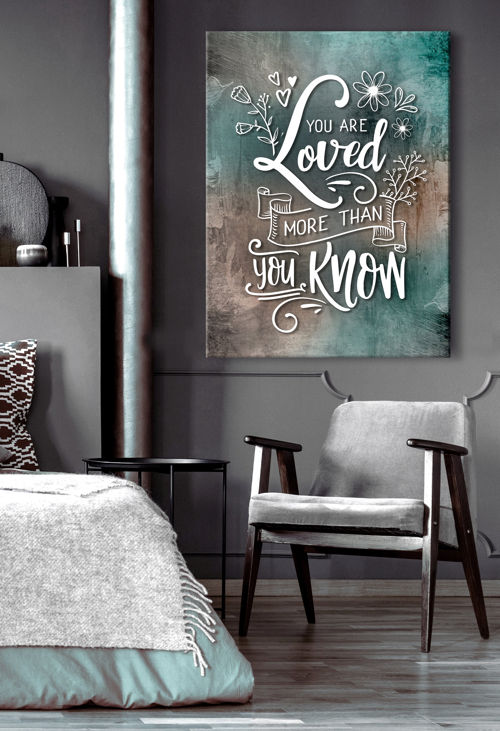 Hot! Couples Wall Art - You Are Loved More Than You Know (Wood Frame, Ready To Hang)