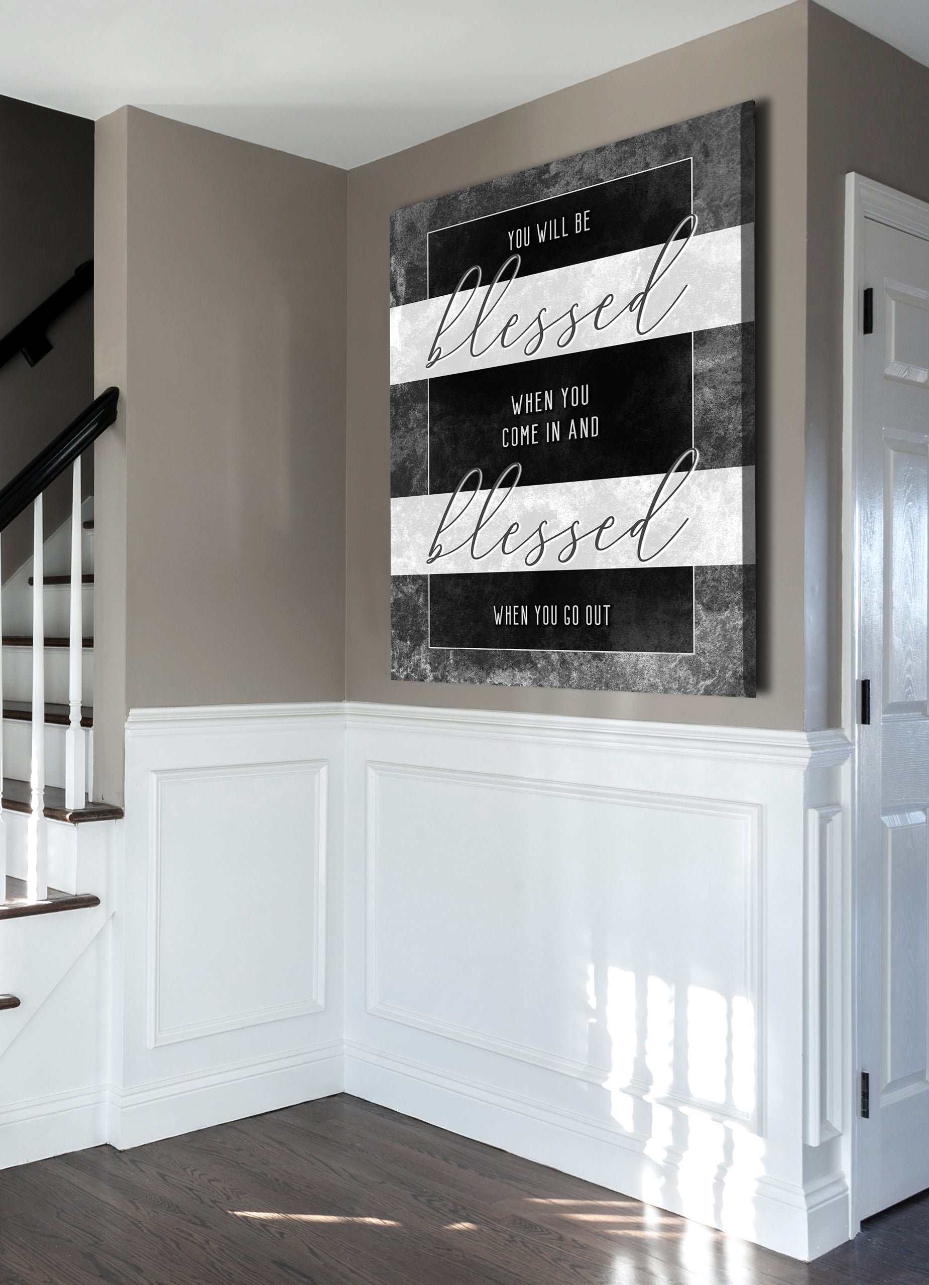 High - Quality Christian Wall Art: Be Blessed When You Come In (Wood Frame, Ready To Hang)