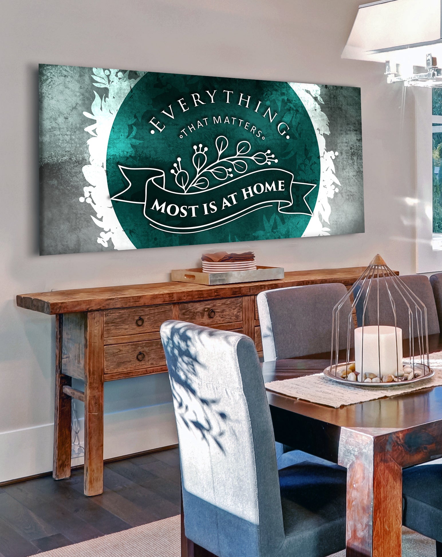 Exclusive! Ready-to-Hang Wood Frame Home Wall Art
