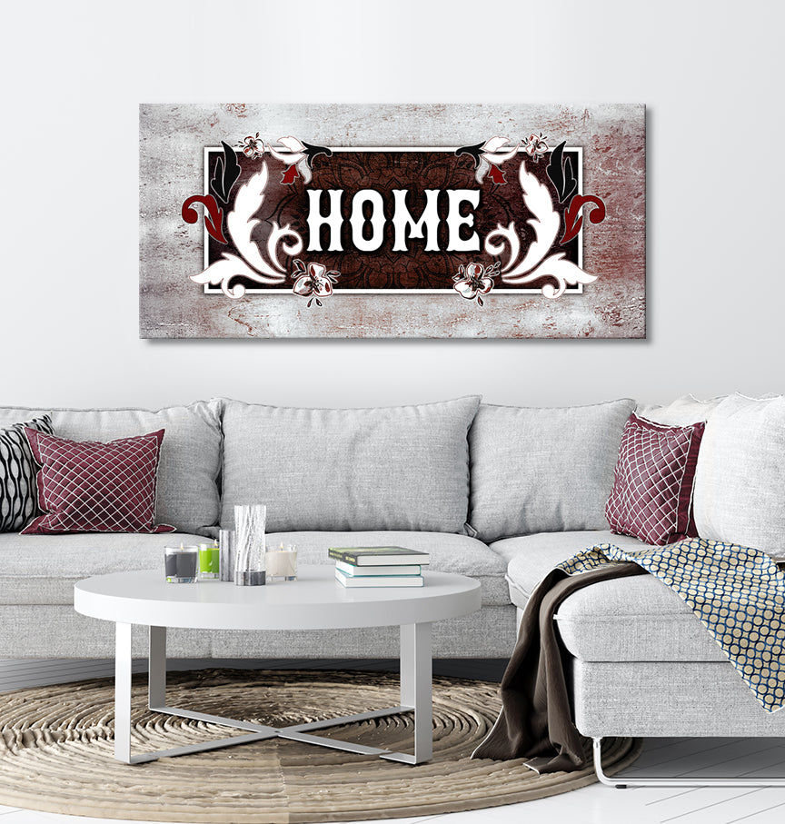 Hot Sale! Ready - to - Hang Wood - Framed Home Wall Art: Home Word Sign V4