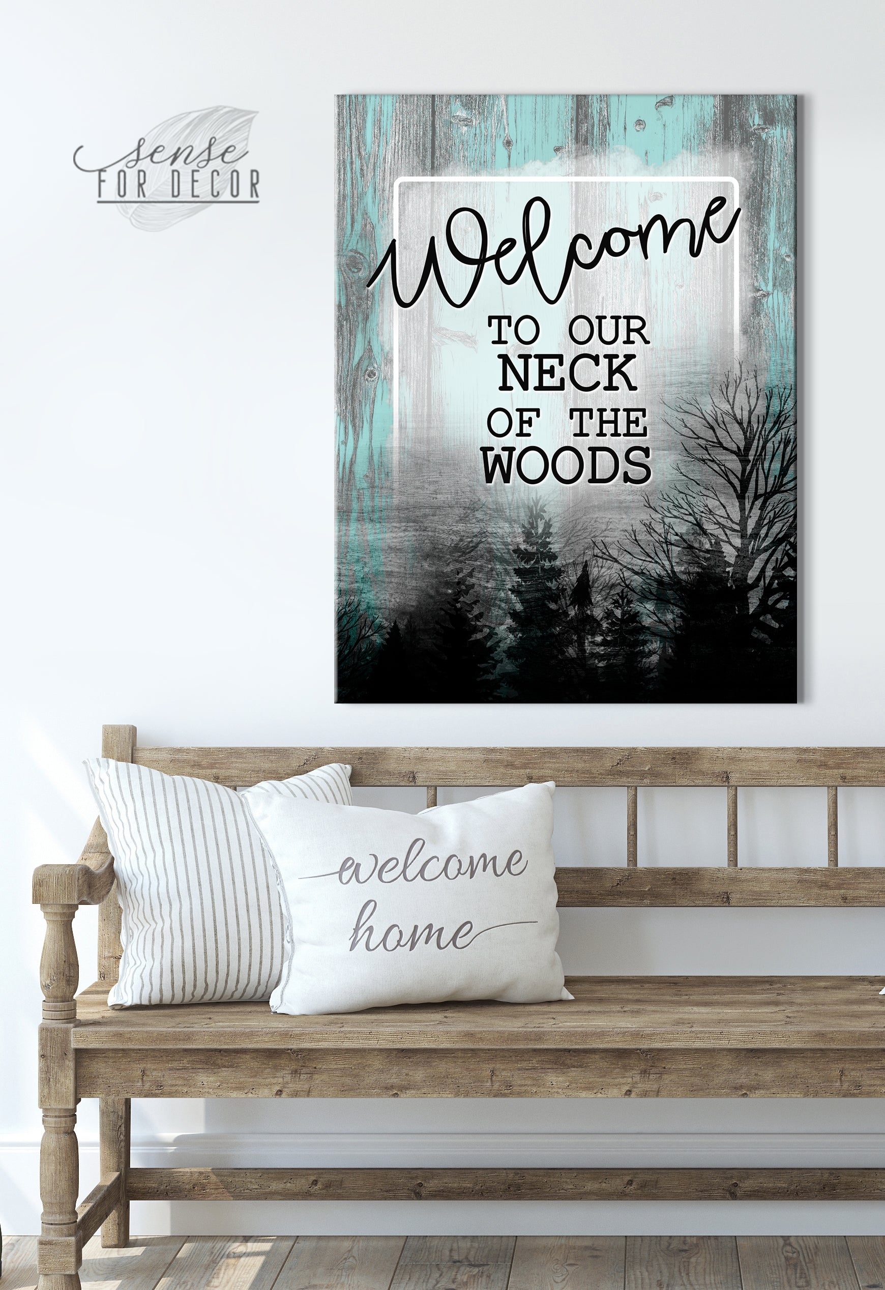 Exclusive! Wood Framed Wall Art: Welcome to Our Neck of the Woods (Ready To Hang)