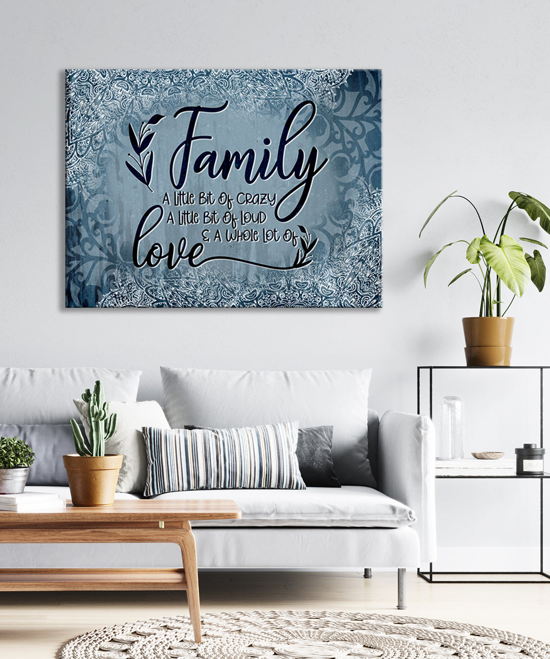 Exclusive Family Wall Art V12: A Bit of Crazy in Wood Frame, Ready to Hang! Buy 2 Save 20%