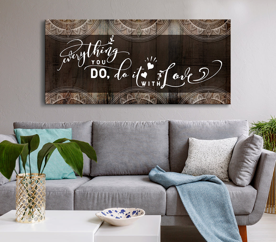 Ready-to-Hang Wood Frame Home Wall Art: Do Everything with Love