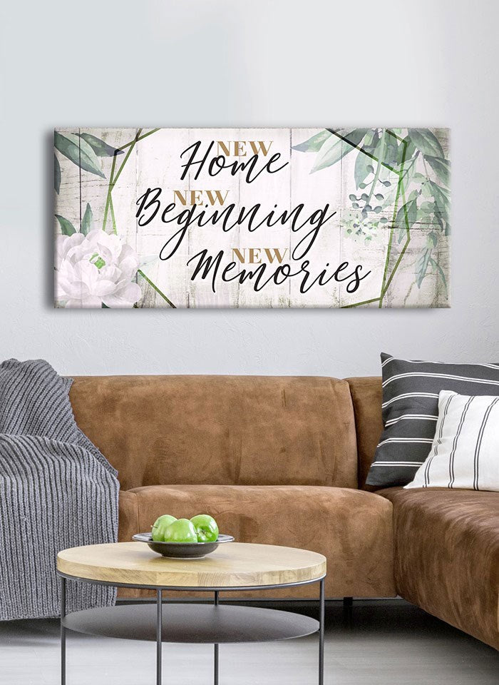 New Home, New Beginning V14 Wall Art: High - Quality Wood Frame, Ready To Hang
