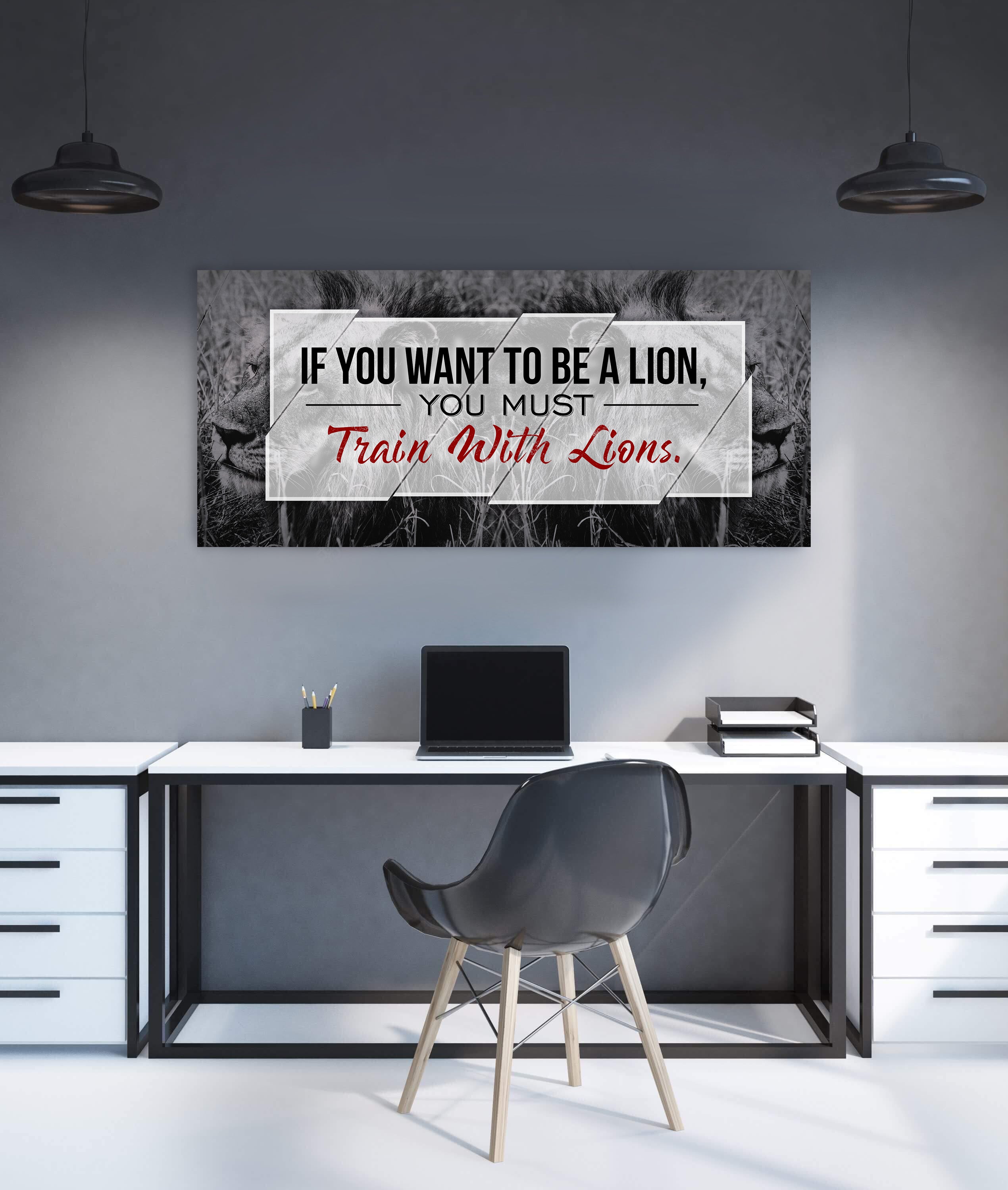 Hot Deal! Inspire Wall Art 'If You Want To Be A Lion' - Wood Frame, Ready To Hang