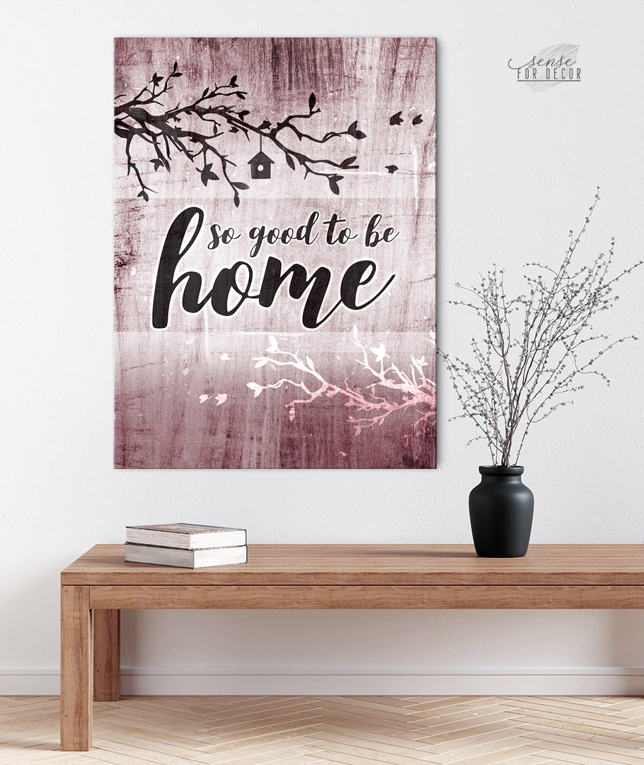 High - quality Ready - to - Hang Home Wall Art: It's Great To Be Home V9 (Wood Frame)
