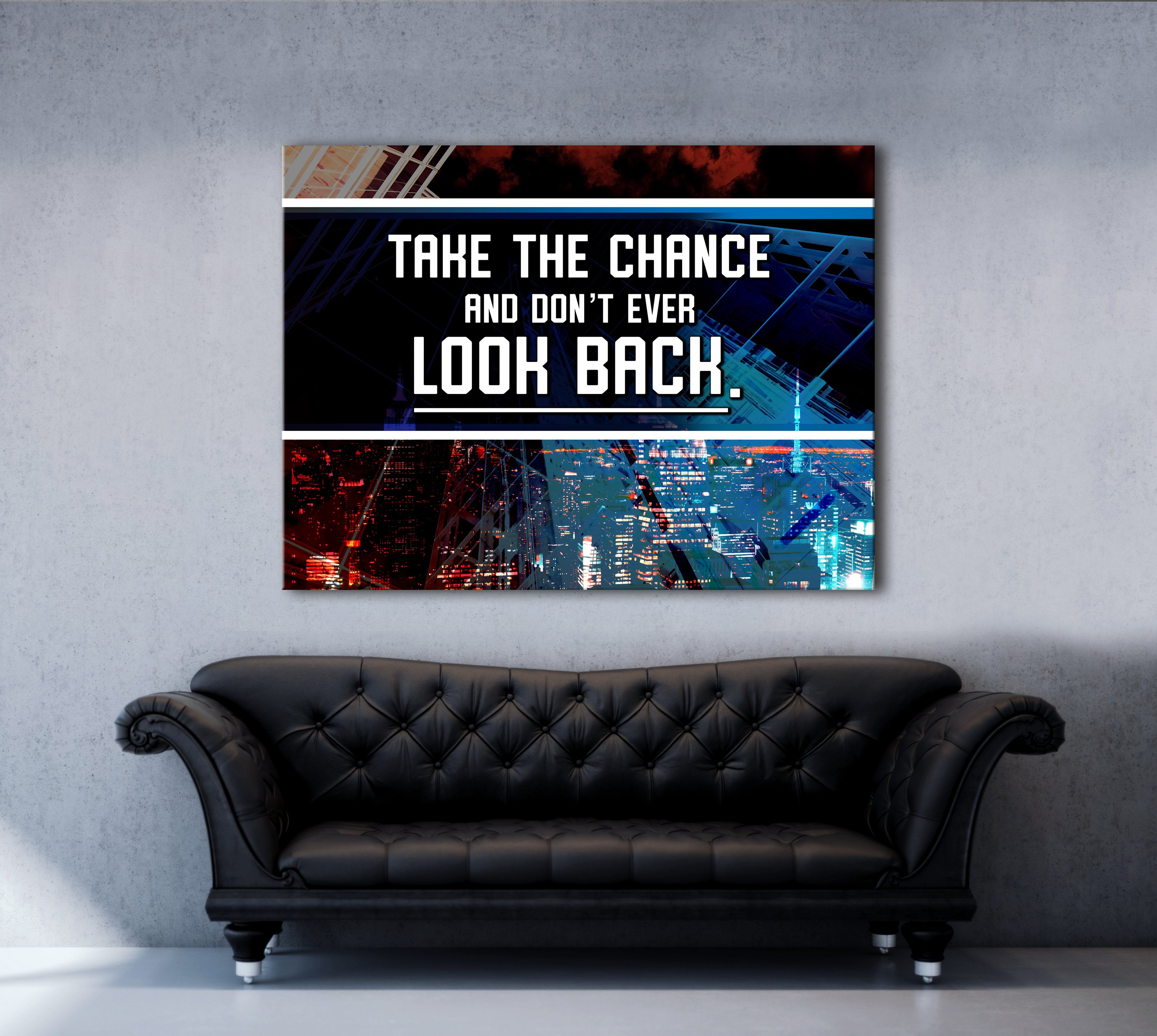 Exclusive Business Wall Art - 'Take The Chance' with Wood Frame, Ready to Hang! Buy 2 Save 20%