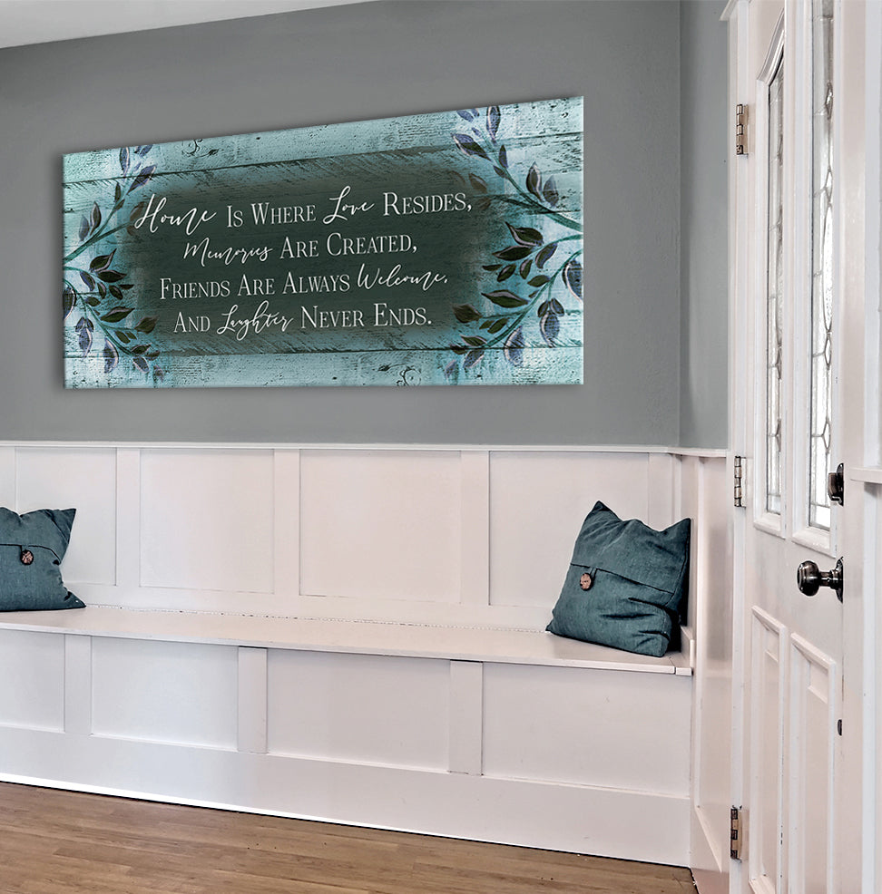 Hot Deal! Ready - to - Hang Wood - Framed 'Home Is Where Love Resides' Wall Art