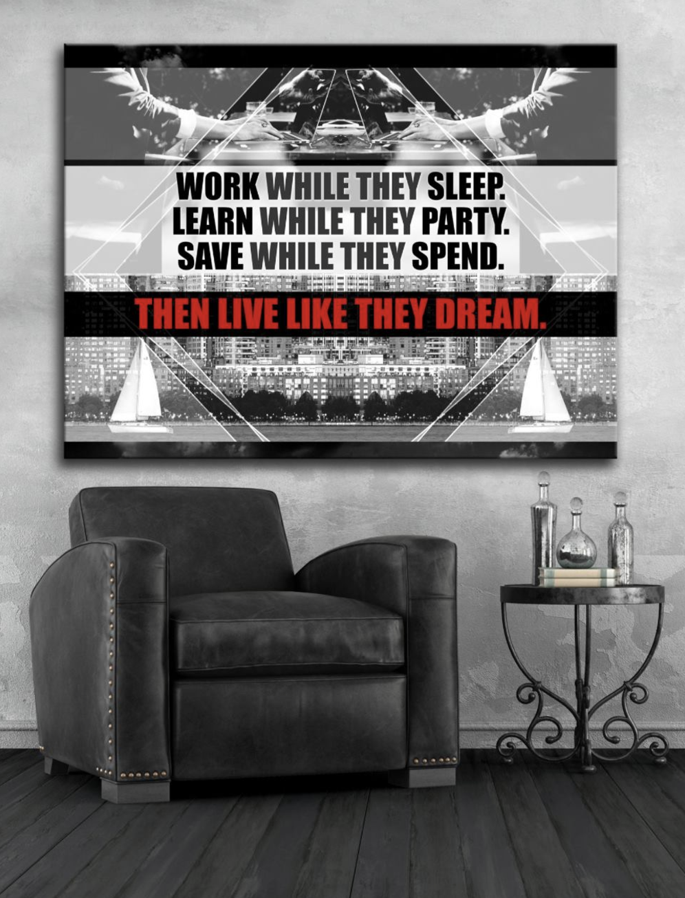 Exclusive! Business Wall Art - Ready-to-Hang Wood Framed Canvas