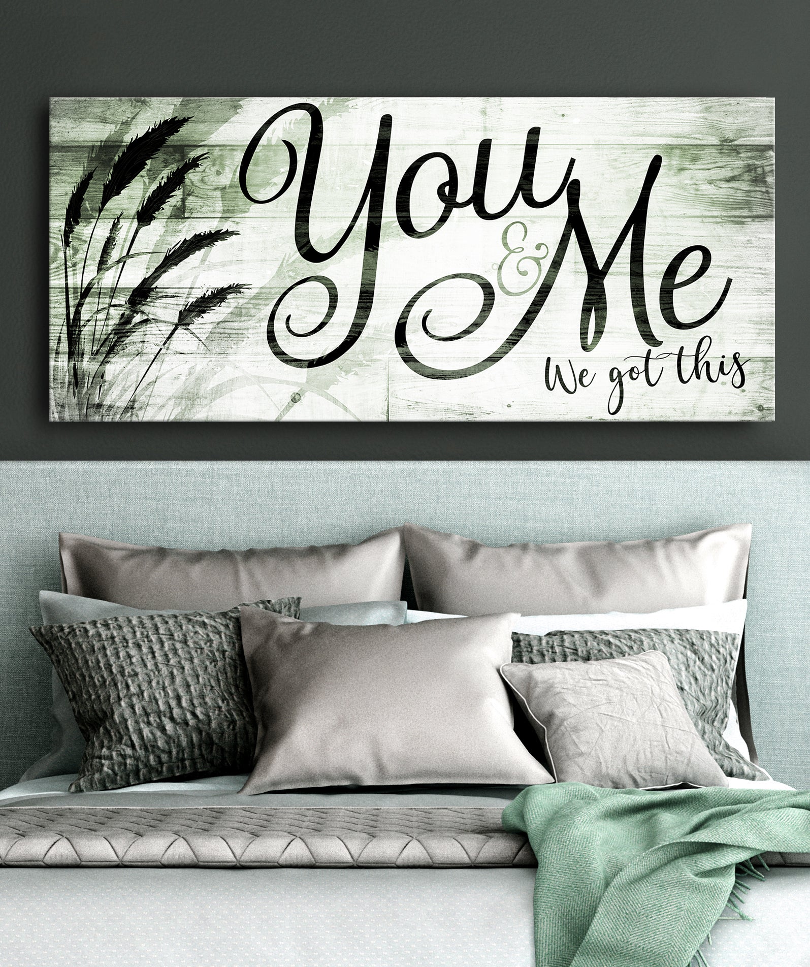High - Quality Couple Wall Art: 'You and Me We Got This' V16 with Wood Frame, Ready to Hang