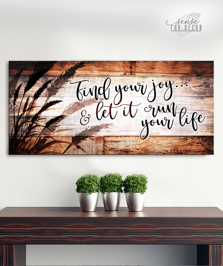 Inspire Wall Art with Wood Frame (Ready To Hang): Find Joy and Transform Your Life! Buy 2 Save 20%