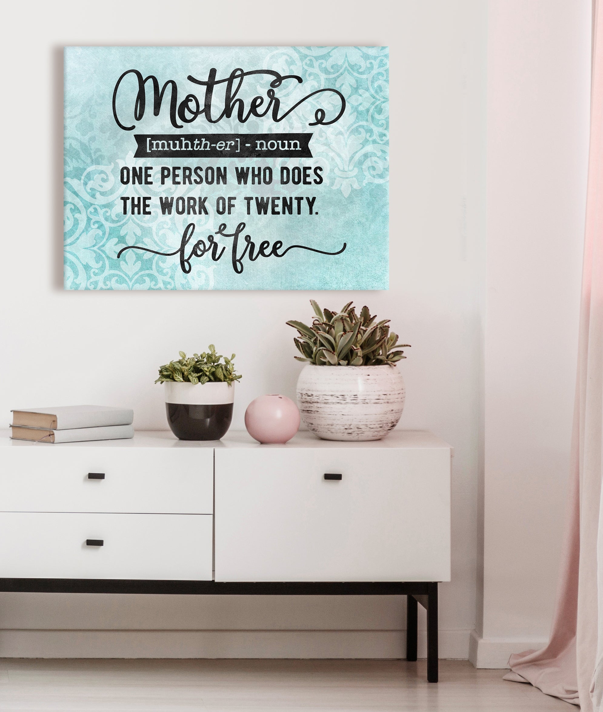 Ready-to-Hang Wood Frame Mother Wall Art: Definition Style