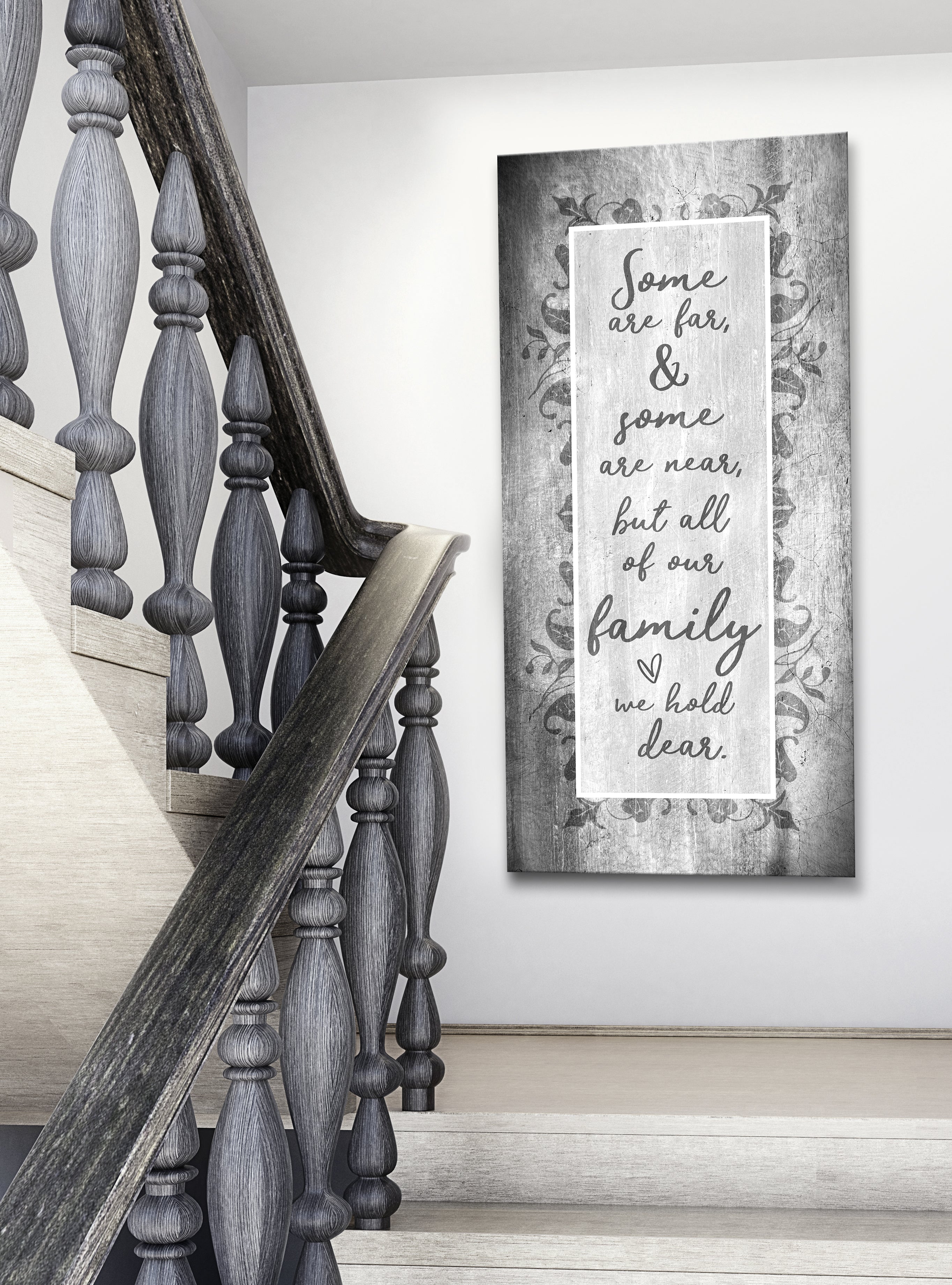 High - Quality Wood - Framed Family Wall Art: Some Near, Some Far (Ready to Hang)