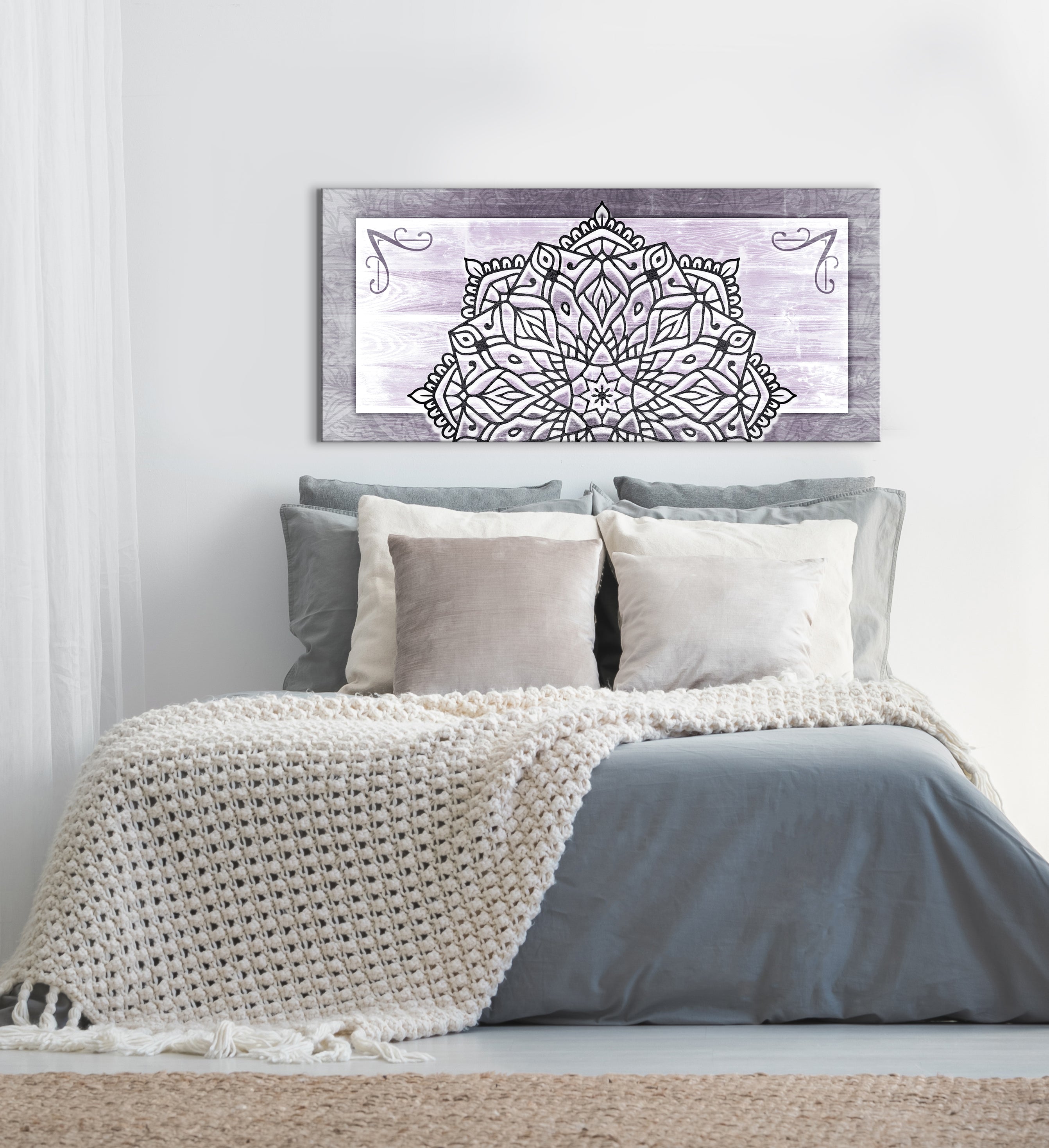 Exclusive Boho Mandala Wall Art V5 with Wood Frame - Ready to Hang! Buy 2, Save 20%