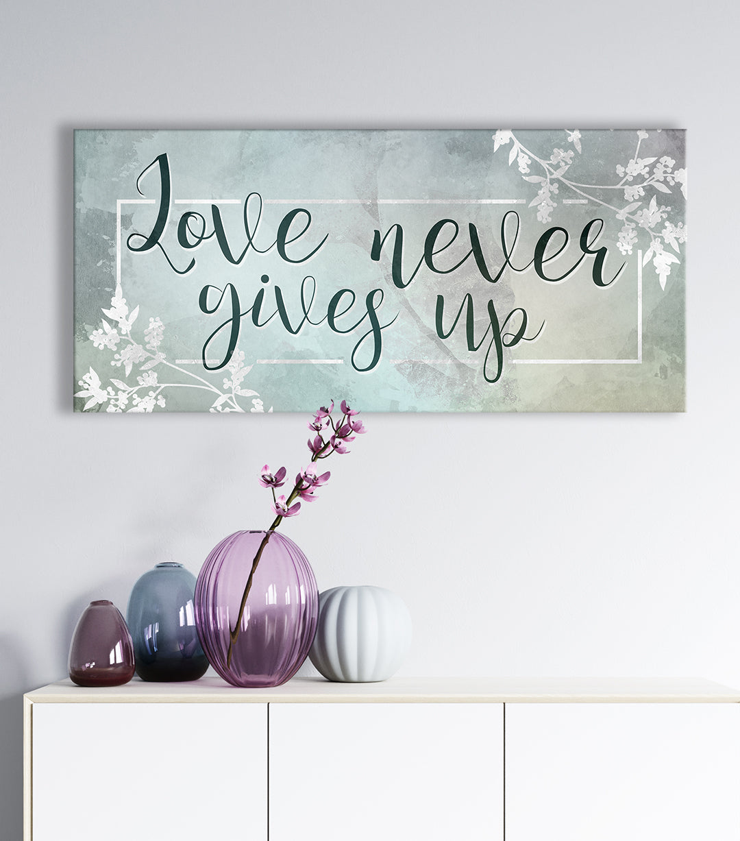 Hot Deal! Ready-to-Hang Wood Framed Couples Wall Art: Love Never Gives Up V2