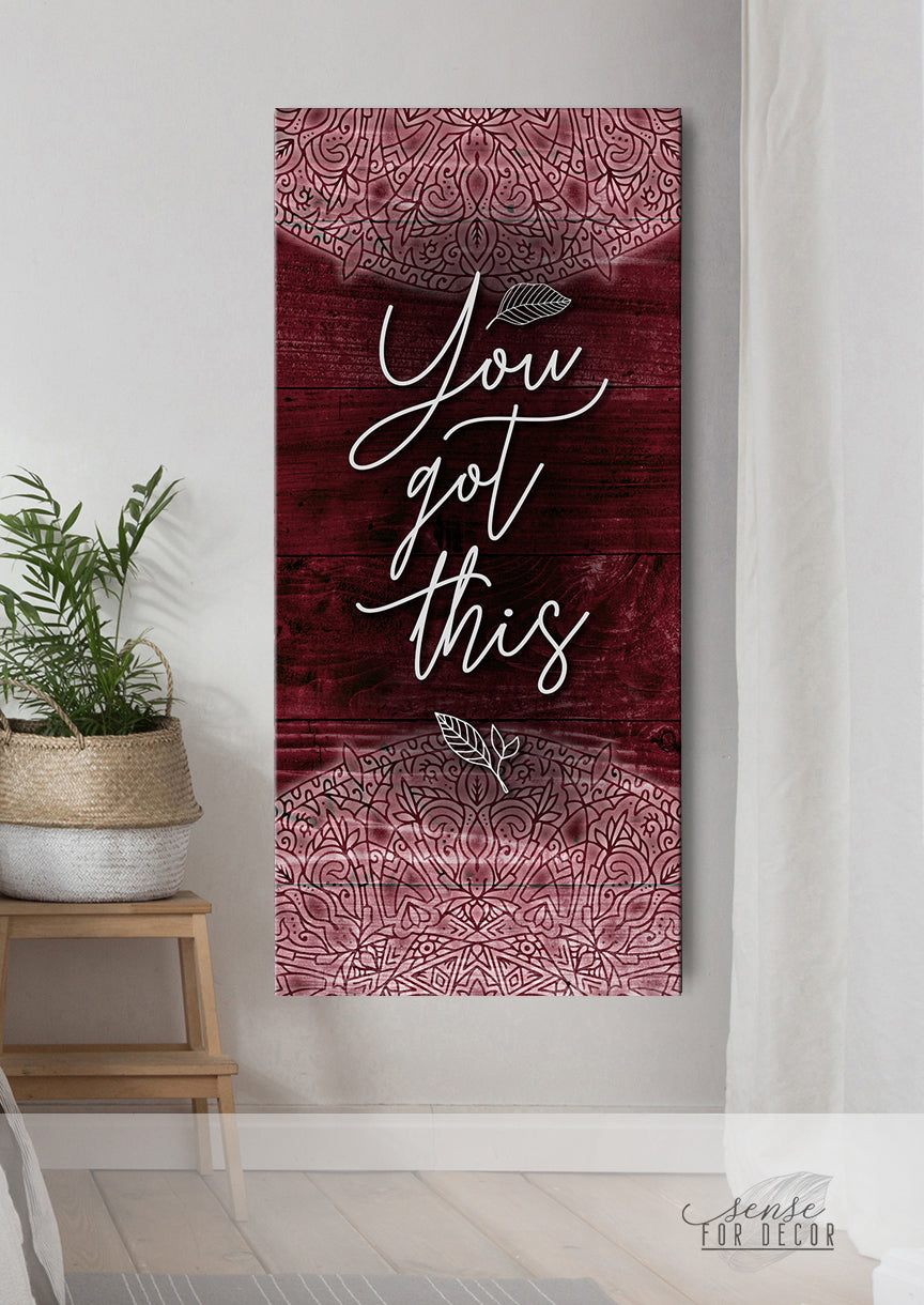 Hot! Inspire Wall Art 'You Got This' - Wood Frame, Ready To Hang