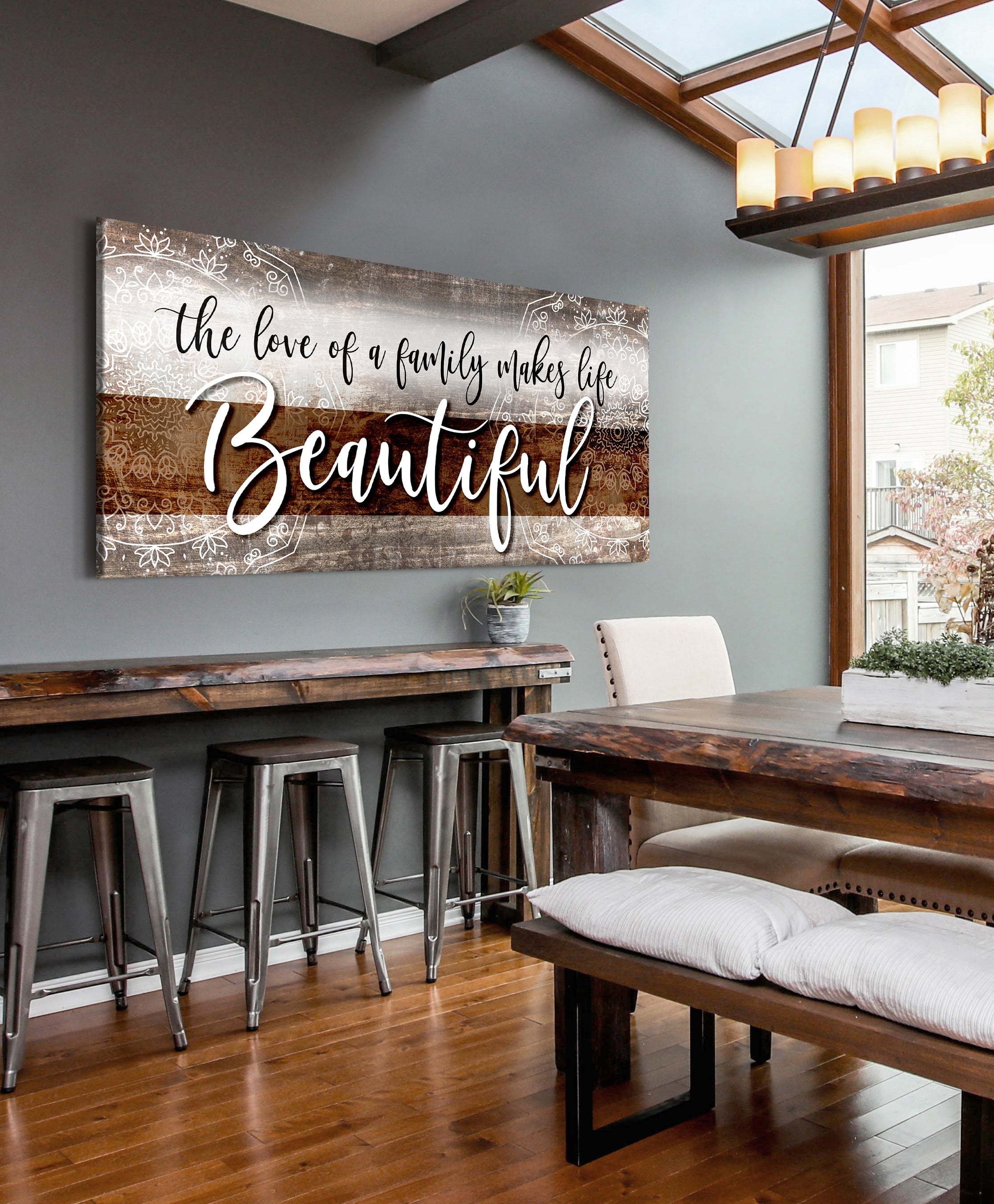 Boho Family Wall Art - Wood Frame, Ready To Hang! Buy 2 Get 20% Off