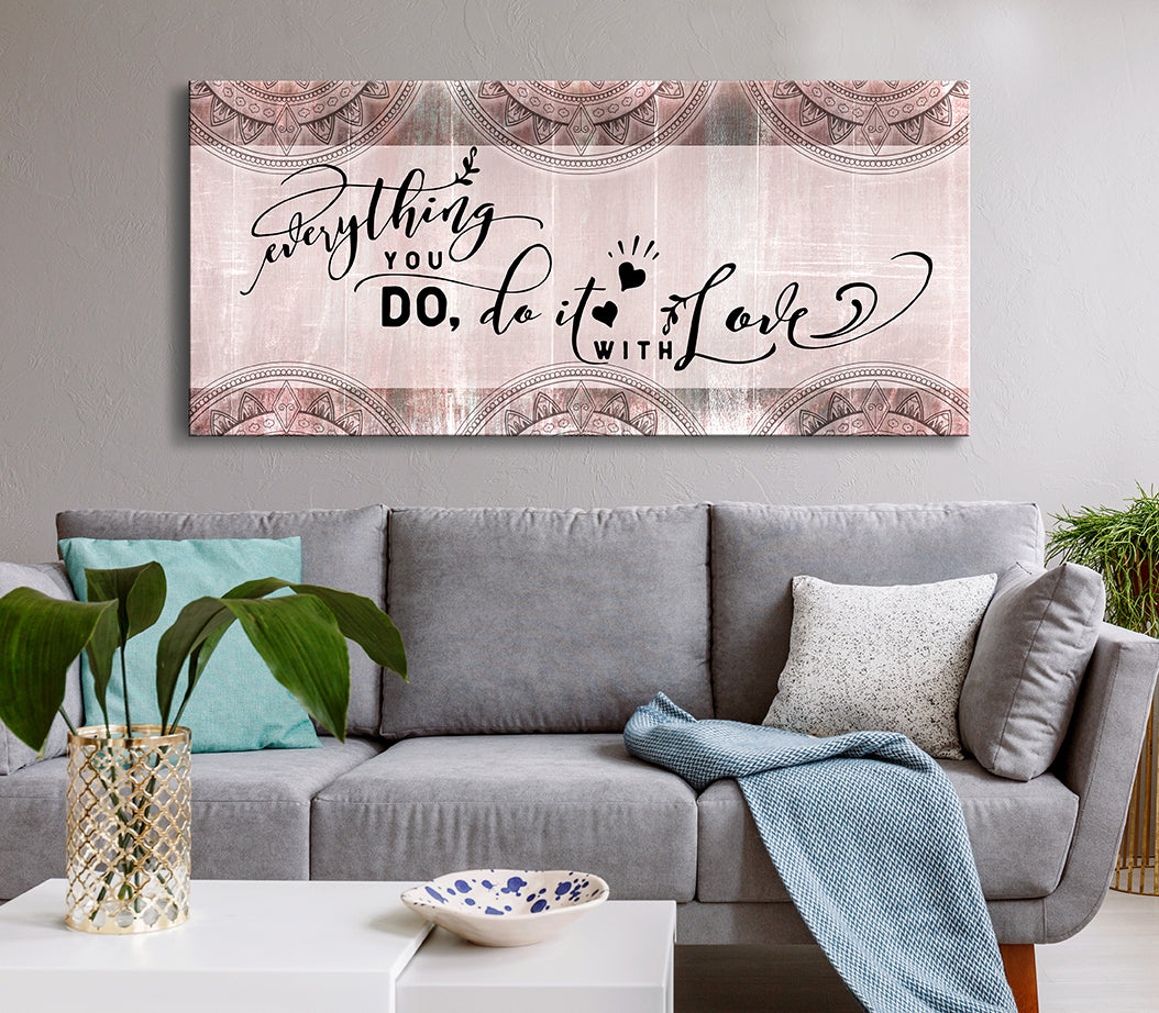 Ready-to-Hang Wood Frame Home Wall Art: Do Everything with Love