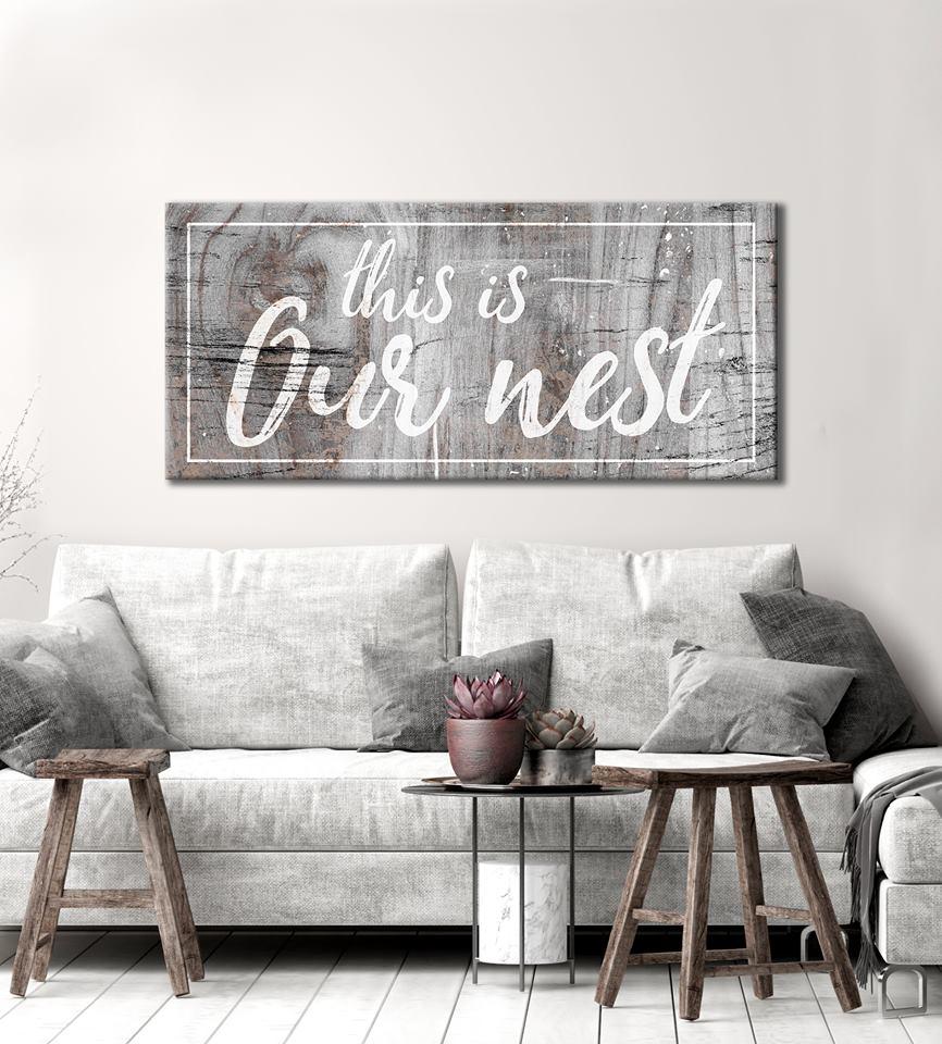 Exclusive Home Wall Art: 'Our Nest' with Wood Frame, Ready to Hang - Buy 2, Save 20%!