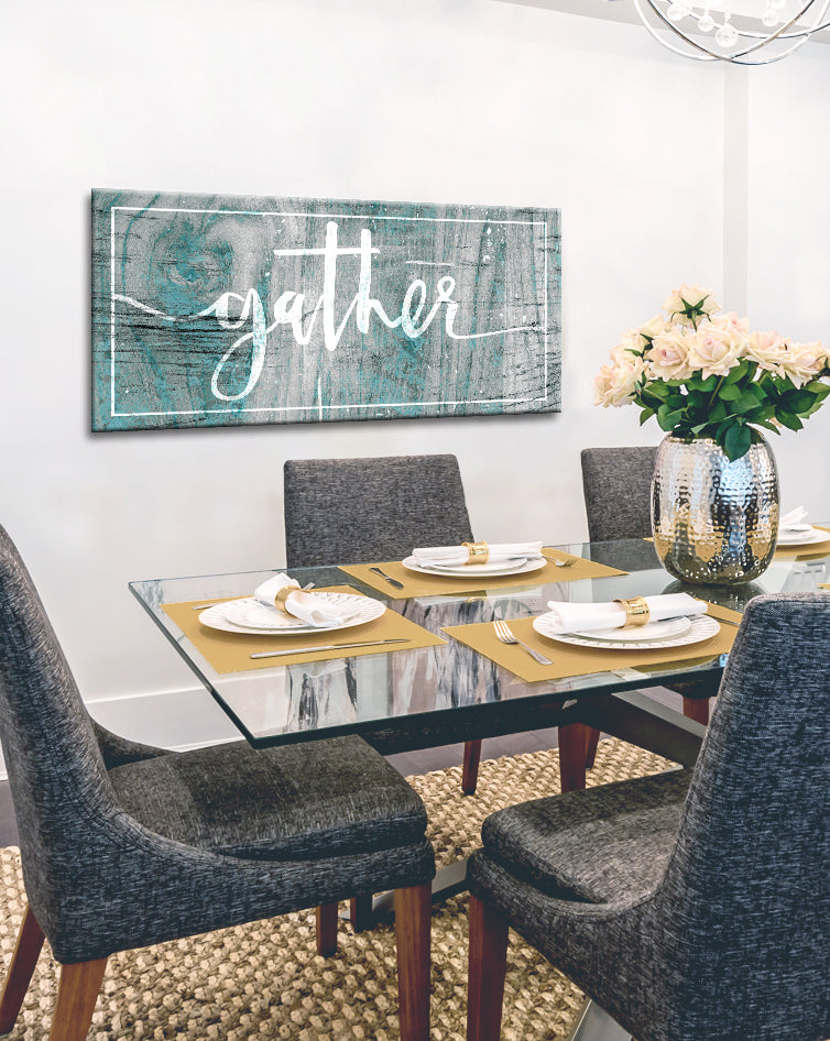 Kitchen Wall Decor: Gather Wall Art with Wood Frame, Ready to Hang! Buy 2 Save 20%