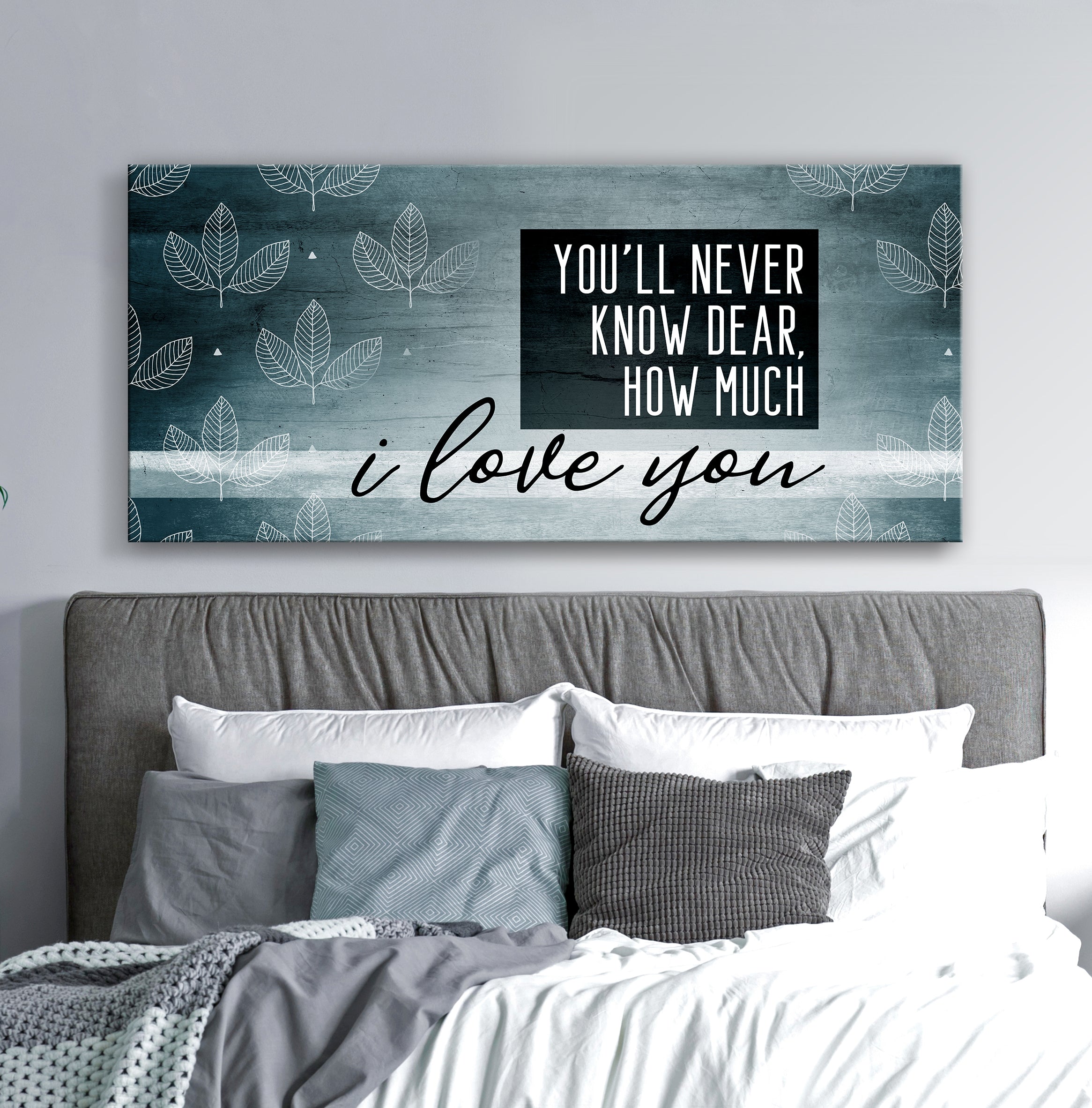 Limited Time Offer! High - Quality Couples Wall Art 'You'll Never Know Dear How Much I Love You' with Wood Frame, Ready to Hang