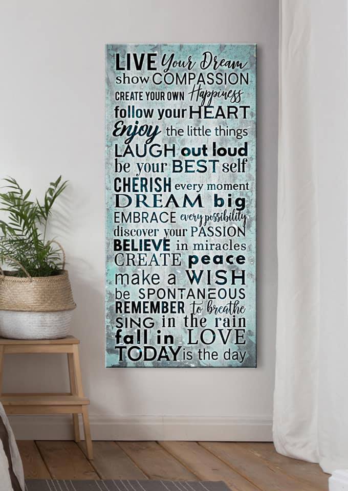 Exclusive Offer! High - Quality Wood - Framed Home Wall Art for Living Your Dream, Ready to Hang