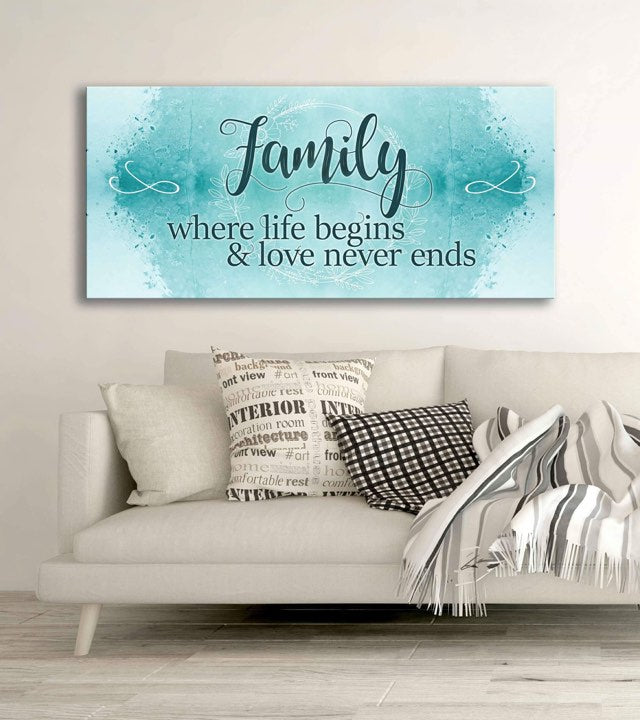 Family Wall Art V5 (Wood Frame, Ready To Hang) - Great Deal!